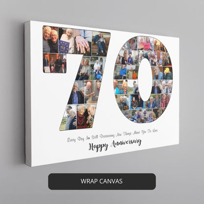 Special 70th Anniversary Photo Collage Gift
