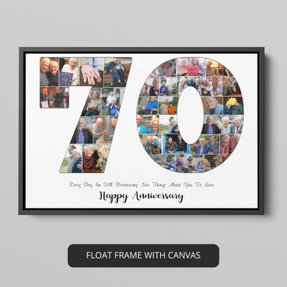 Celebrate 70 Years of Love with an Extraordinary Photo Collage Gift for Couples