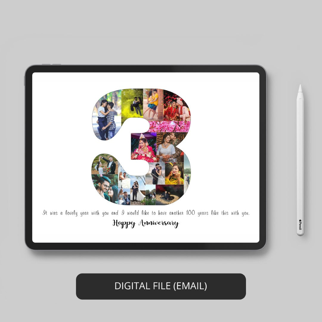 Perfect 3rd-anniversary gift with custom photos to cherish the special moments of your life