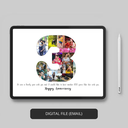 Perfect 3rd-anniversary gift with custom photos to cherish the special moments of your life