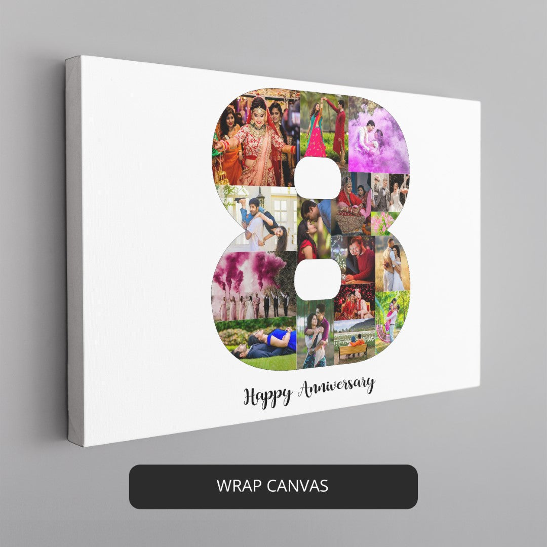 The Perfect 8th Anniversary Gift Idea - Personalized Photo Collage