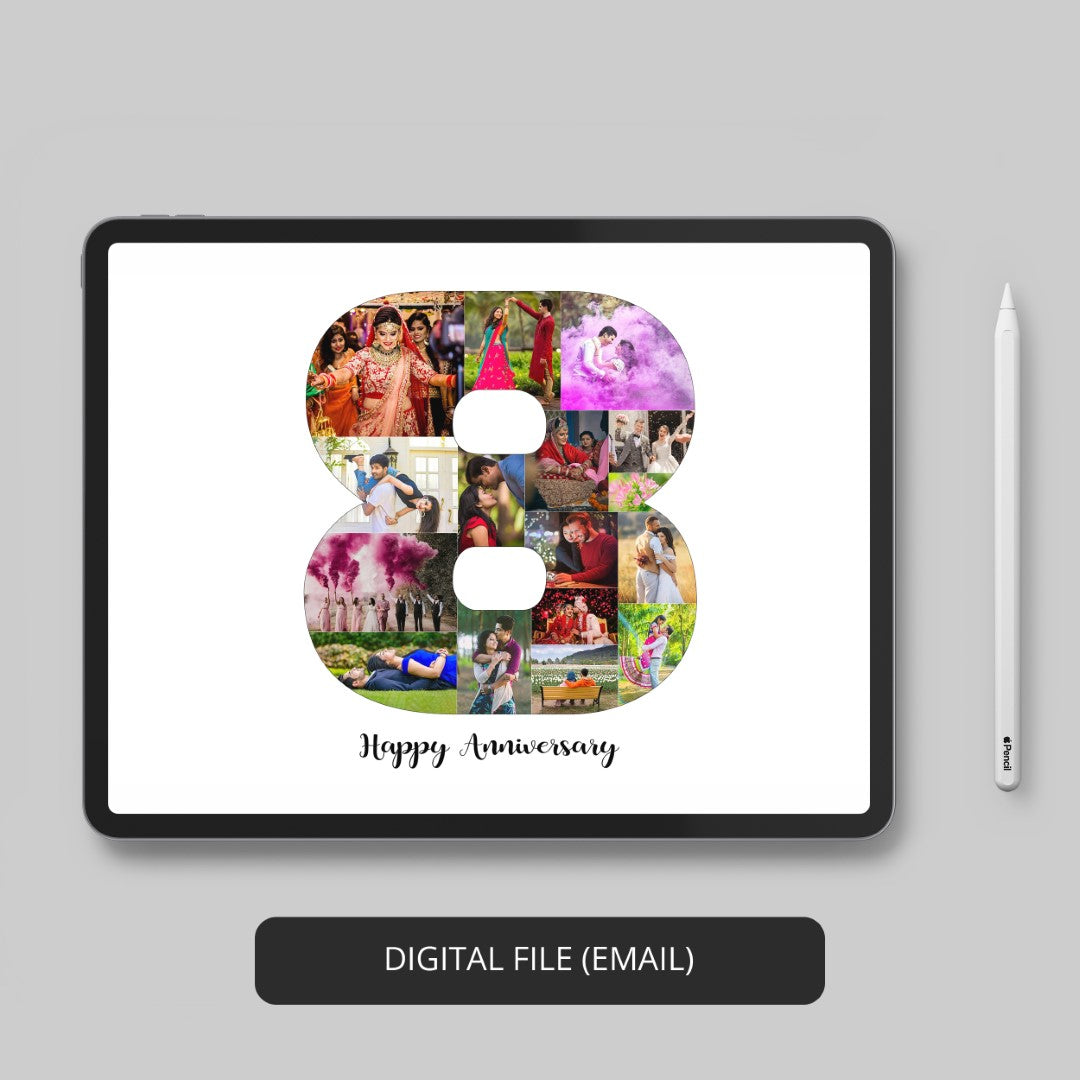The Ideal 8th Anniversary Present - Customize with Photos & Celebrate
