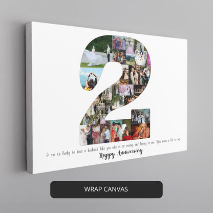 Show your love with an unforgettable personalized 2nd Anniversary Collage!