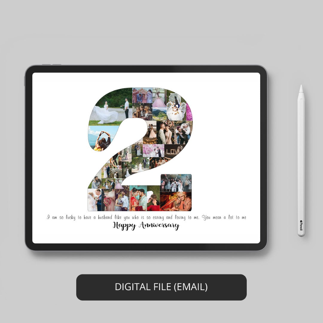 Say ‘I Love You’ with a one-of-a-kind 2nd Anniversary Picture Collage Gift!