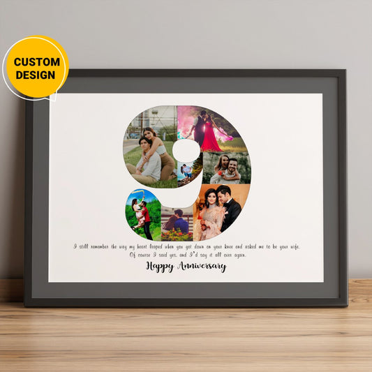meaningful 9th-anniversary gift for him or her with our customized photo collage