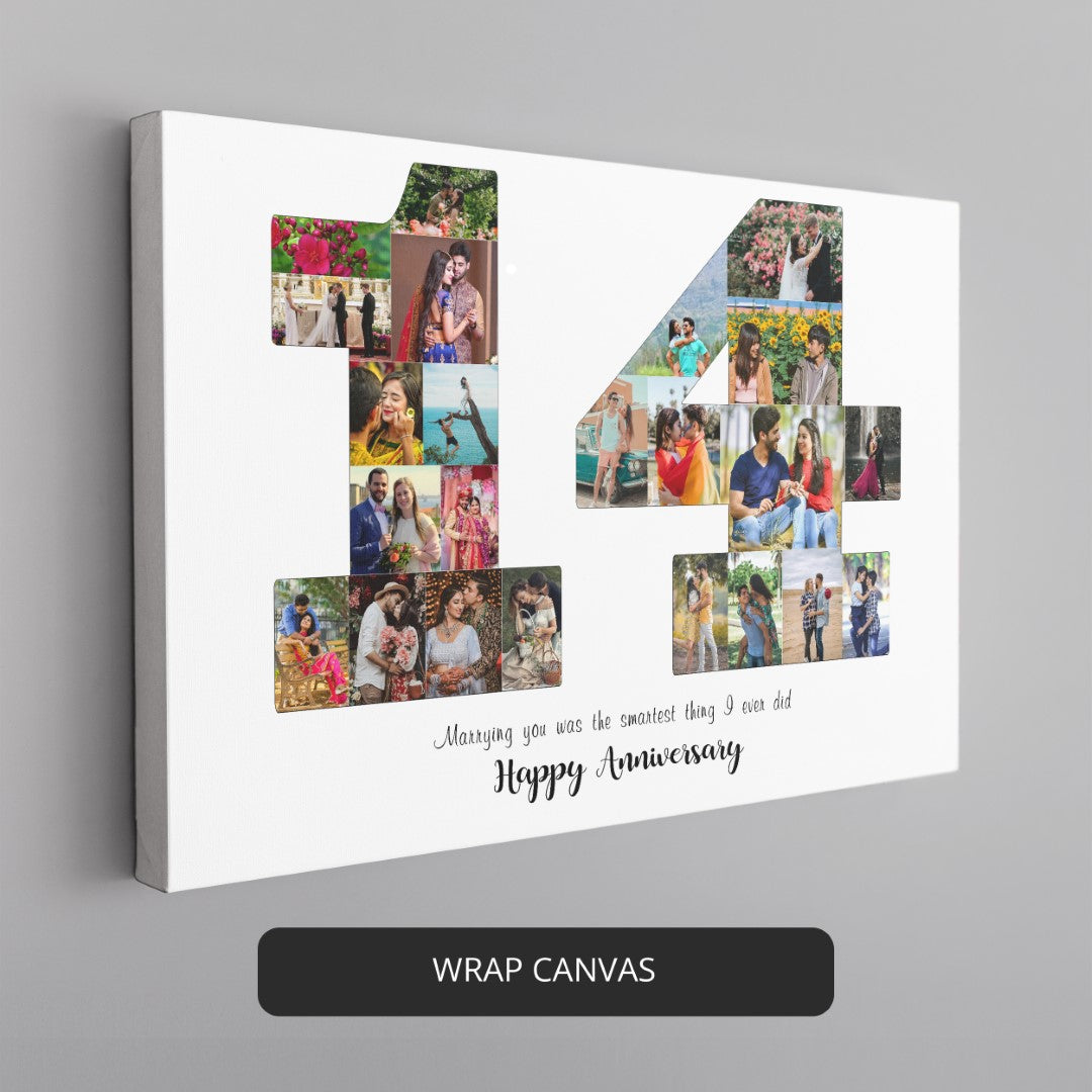 14th anniversary with a unique and meaningful photo collage gift