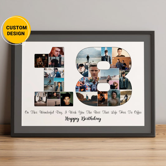 meaningful 18th birthday photo collage gift for your daughter or son with our personalized collage