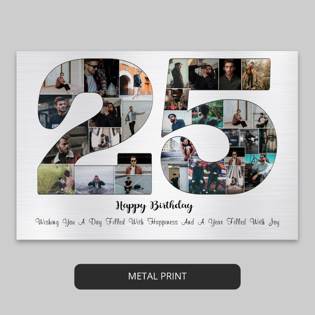 Capture Your Precious Moments with a Personalized 25th Birthday Photo Collage Gift
