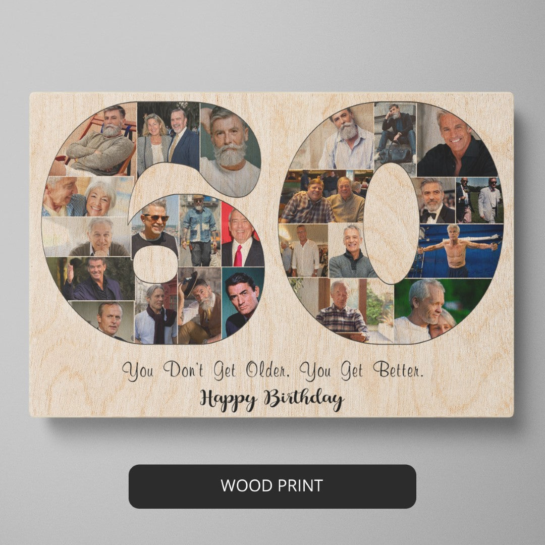 Thoughtful 60th Birthday Gift Ideas - Personalized Photo Collage