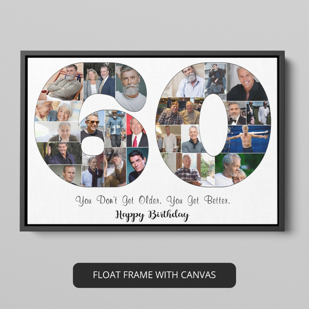 Creative Ideas for 60th Birthday Gifts - Personalized Photo Collage