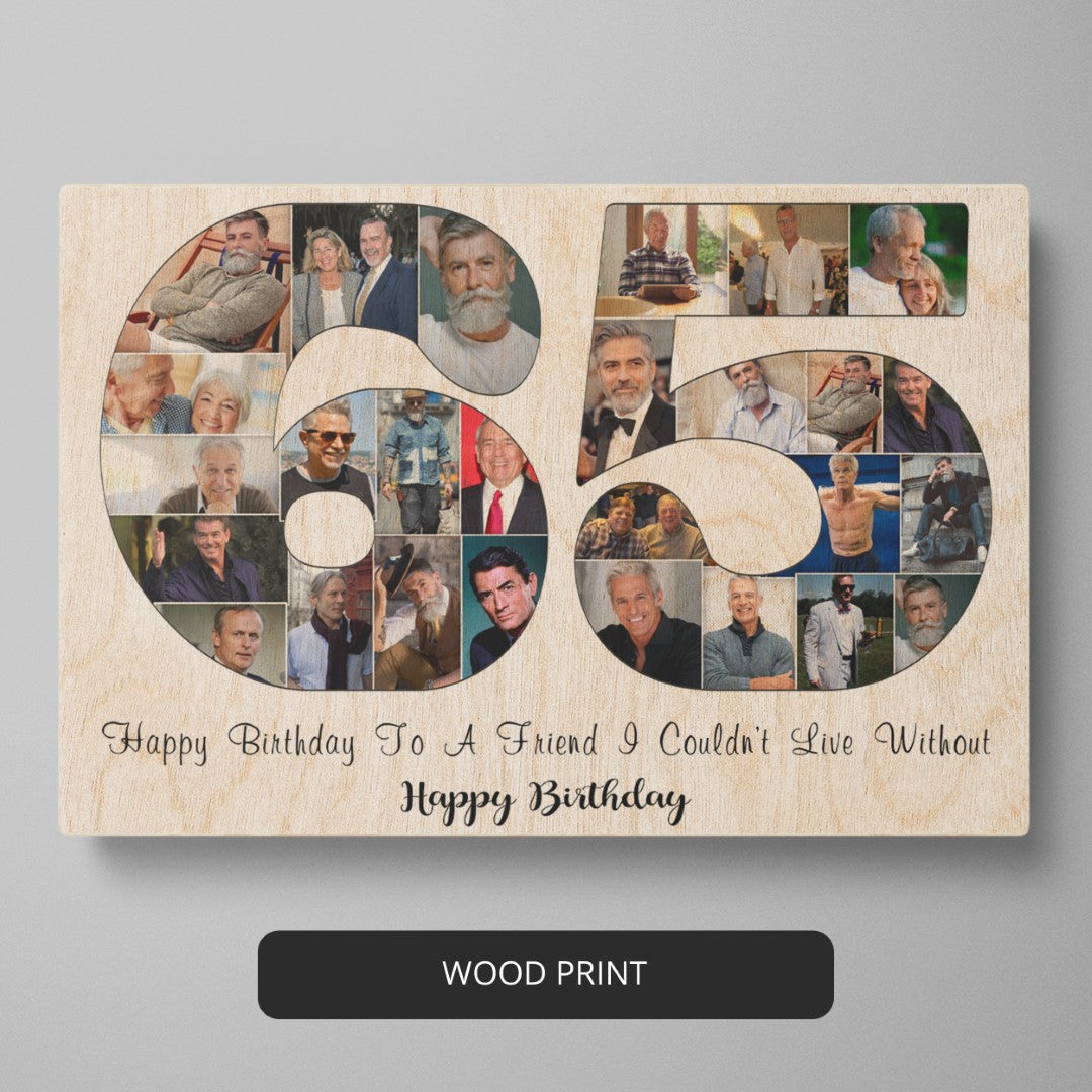 Photo Collage Ideas - Perfect 65th Birthday Gift for Mom or Dad