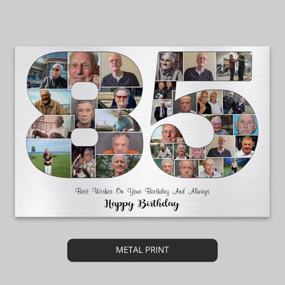 Perfect Custom 85th Birthday Photo Collage Gift for Grandma or Grandpa