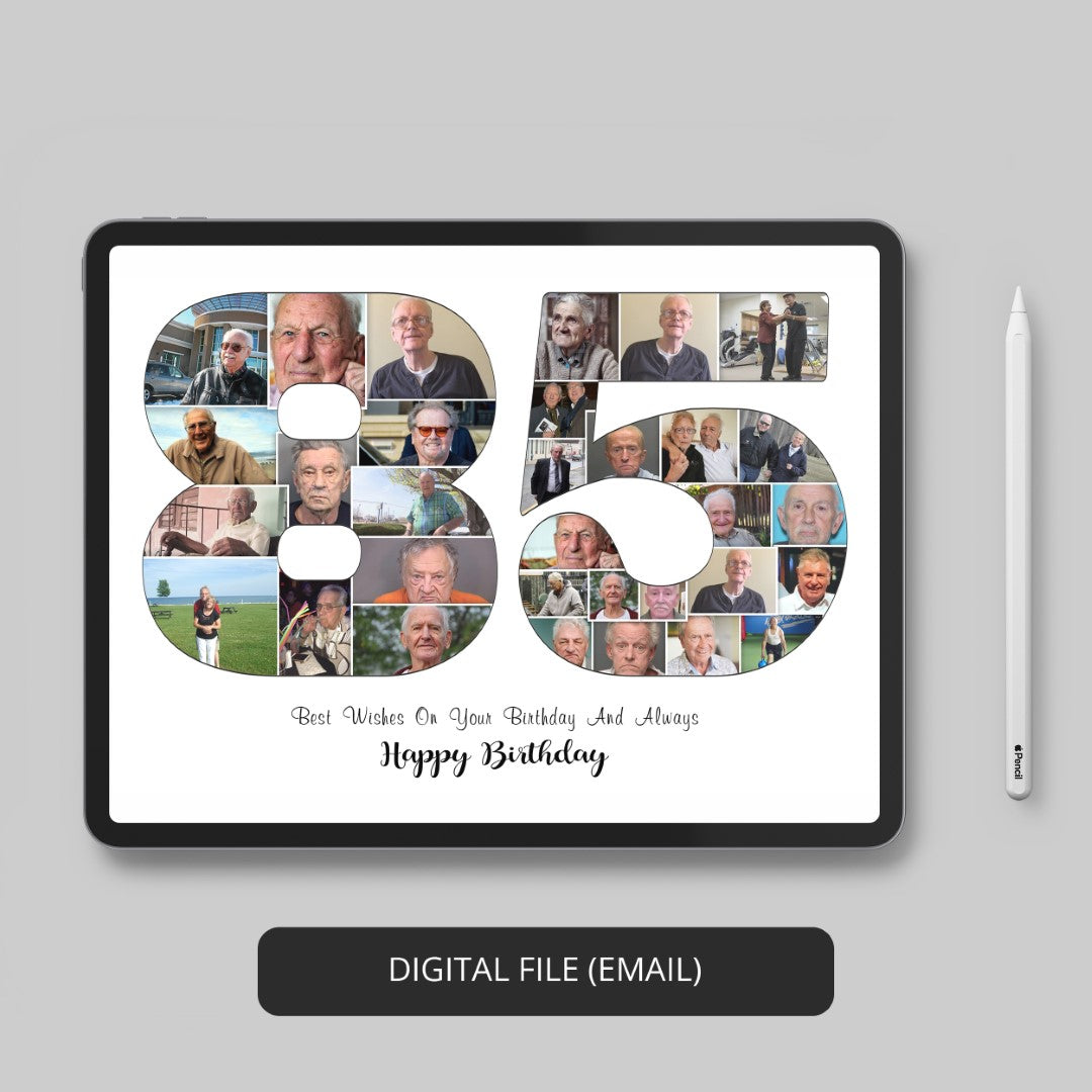 Meaningful Personalized Photo Collage Gift for an 85th Birthday