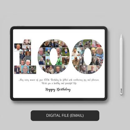 Personalized Photo Collage - 100th Birthday Gifts