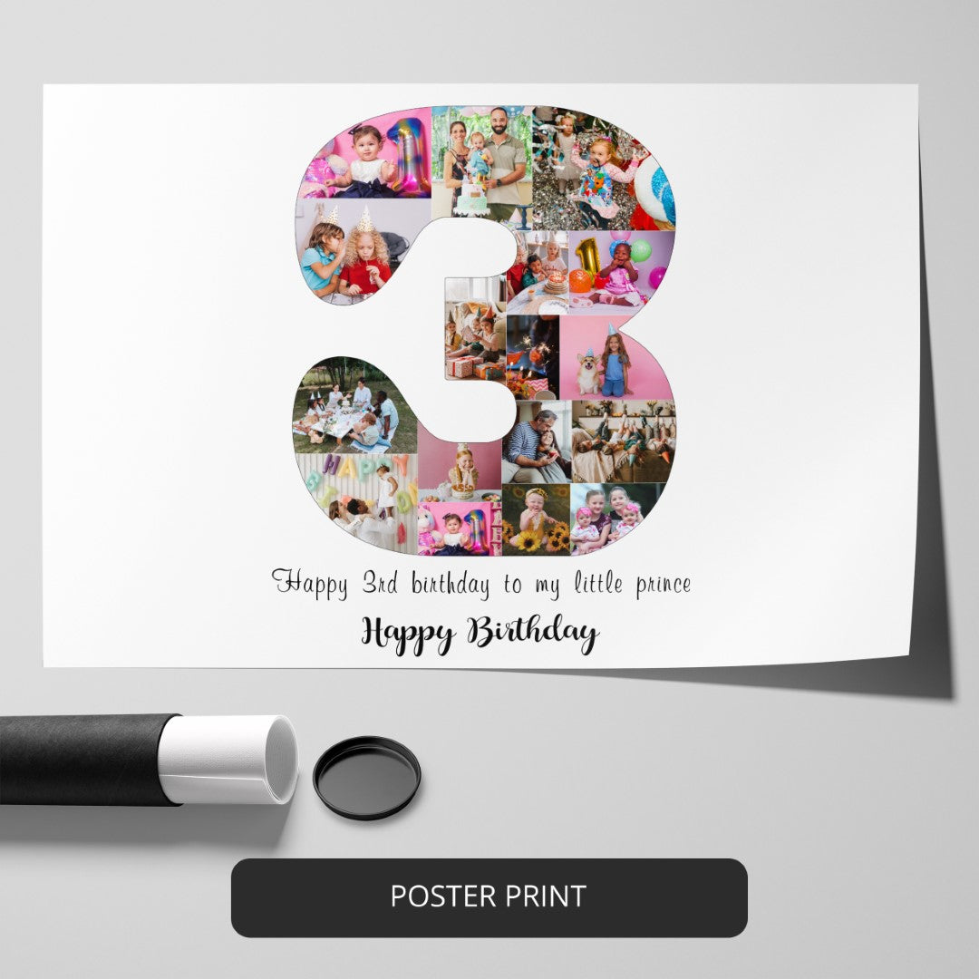 Best 3rd Birthday Gift Ideas: Personalized Photo Collage for Boys and Girls