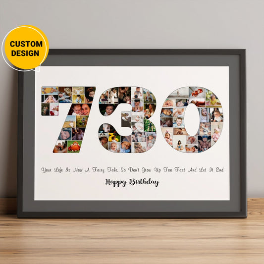 Personalized 2nd Birthday Photo Collage - Unique Gift Idea for Boys and Girls