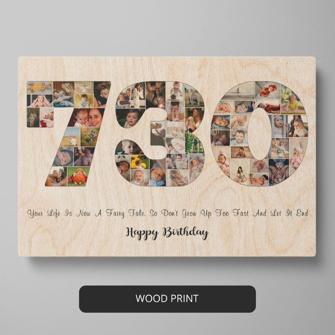 2nd Birthday Gift Ideas - Custom Photo Collage for Boys and Girls