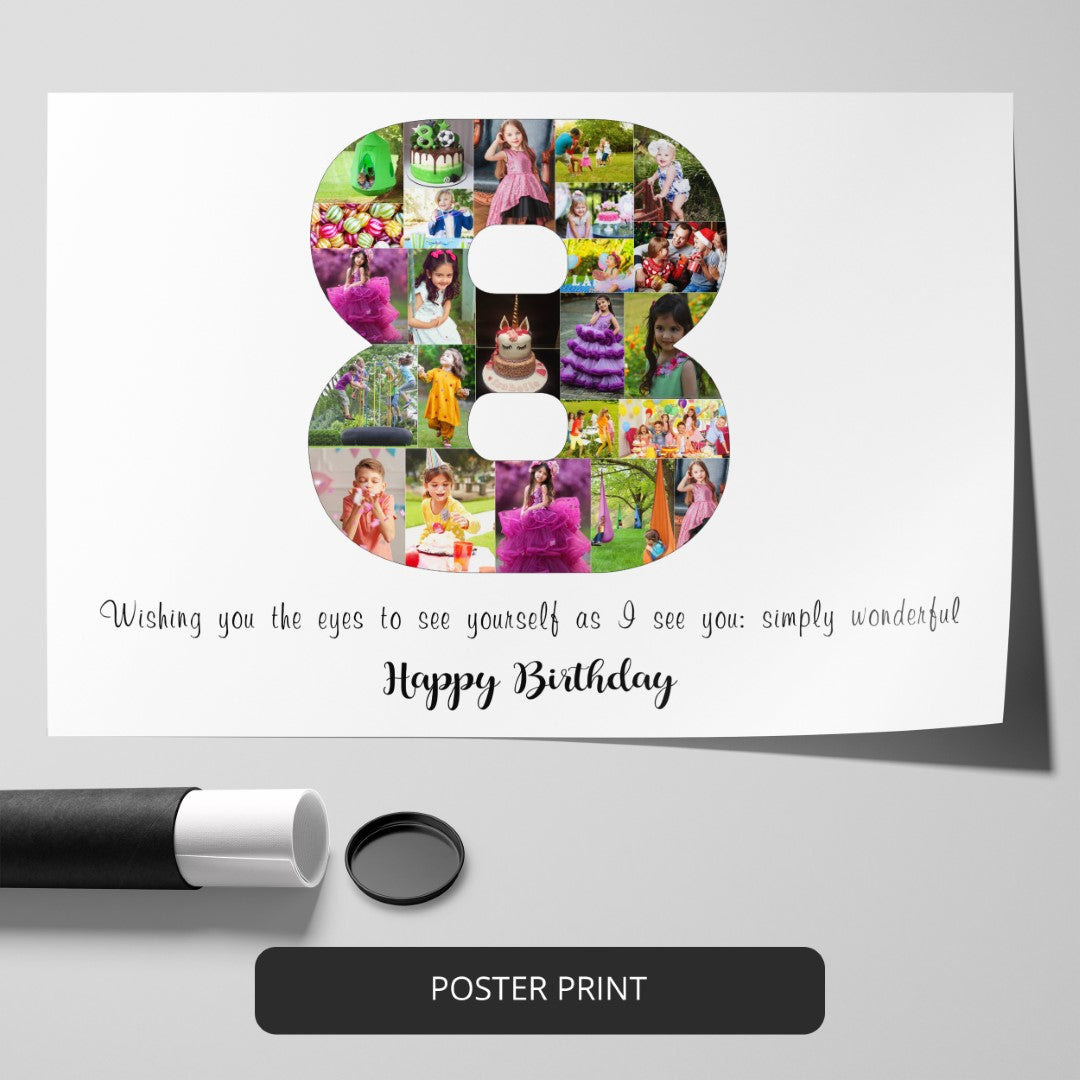 Creative 8th Birthday Gift Ideas: Unique Photo Collage for Boys