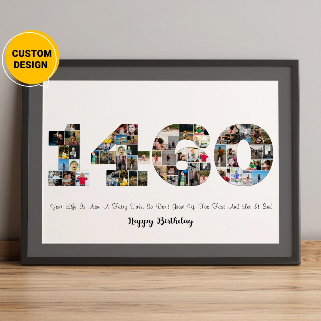 Personalized Photo Collage - Unique 4th Birthday Gift Ideas for Girls