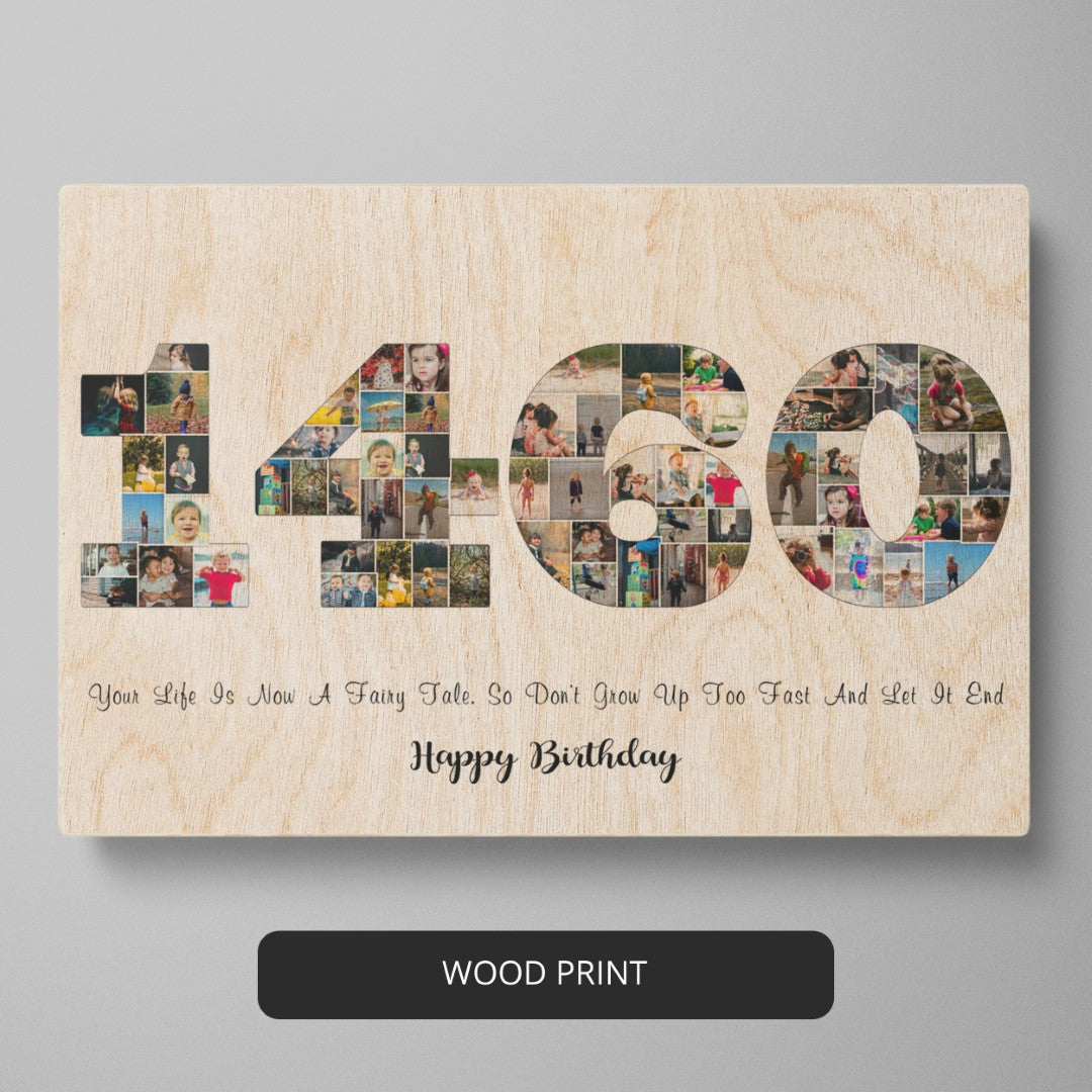 Capture Memories with our 4th Birthday Photo Collage - Perfect Gift Idea