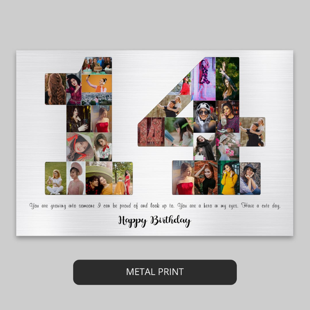 Personalized Photo Collage Gifts for 14th Birthday - Create Lasting Memories