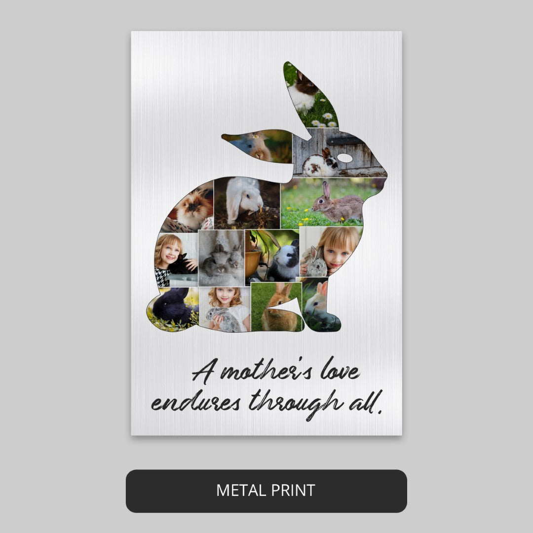 Gifts for Rabbit Lovers - Customized Rabbit Themed Collage for Rabbit Enthusiasts