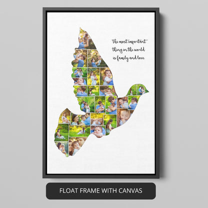 Horse Canvas Wall Art - Bird-inspired Personalized Collage