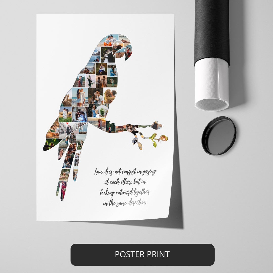 Unique Parrot Gifts - Customizable Photo Collage Poster