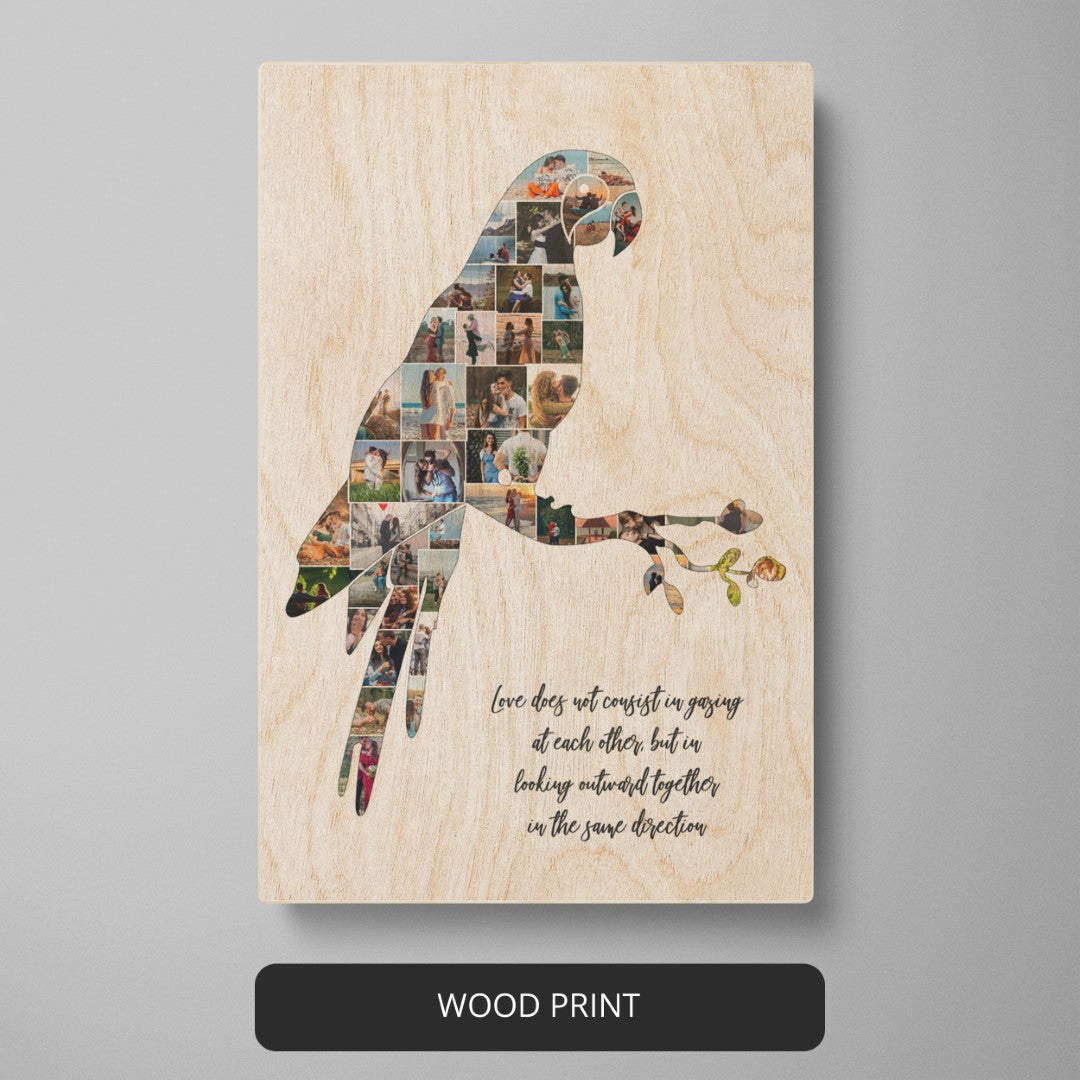 Gifts for Parrot Lovers - Customized Parrot Themed Photo Collage