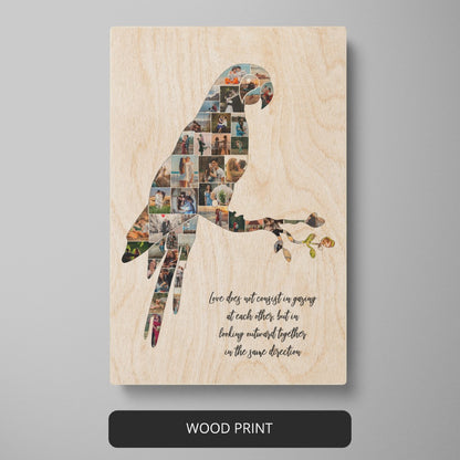 Gifts for Parrot Lovers - Customized Parrot Themed Photo Collage