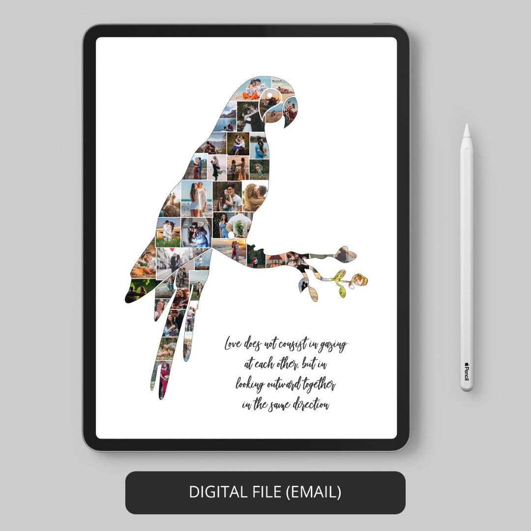 Parrot Themed Gifts - Customizable Photo Collage for a Child's Room