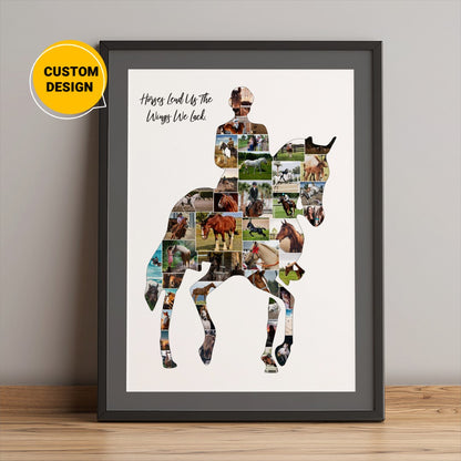 Personalized Horse Riding Gifts - Custom Photo Collage