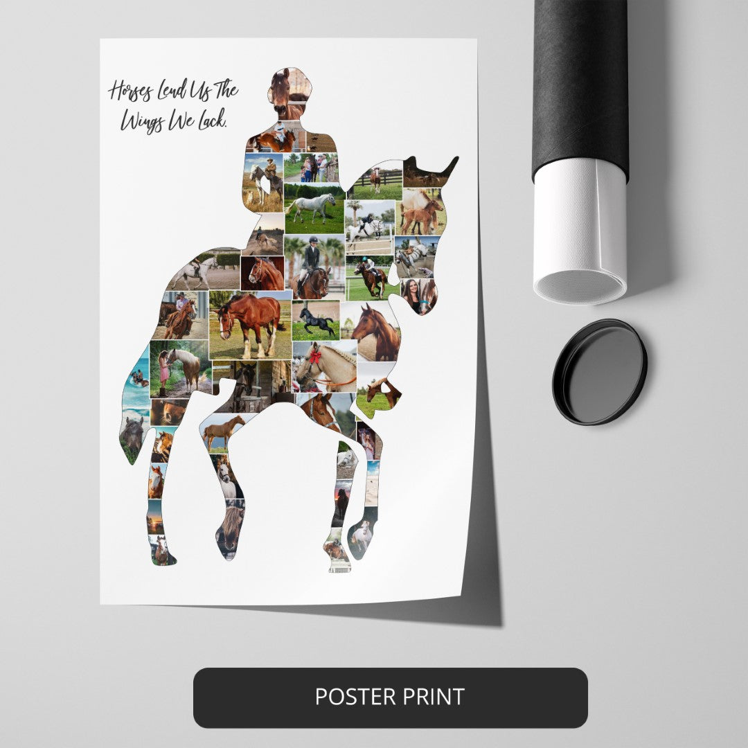 Captivating Horse Riding Pictures - Personalized Photo Collage