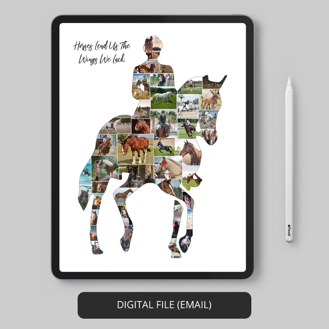 Elegant Horse Riding Poster - Personalized Photo Frame