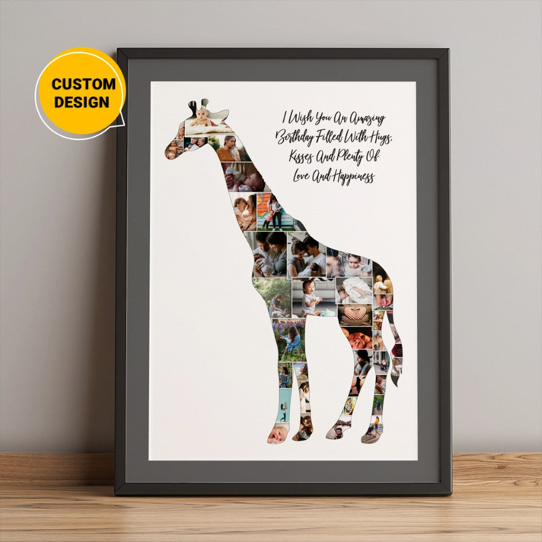 Personalized Giraffe Wall Art - Unique Gift Idea for Her