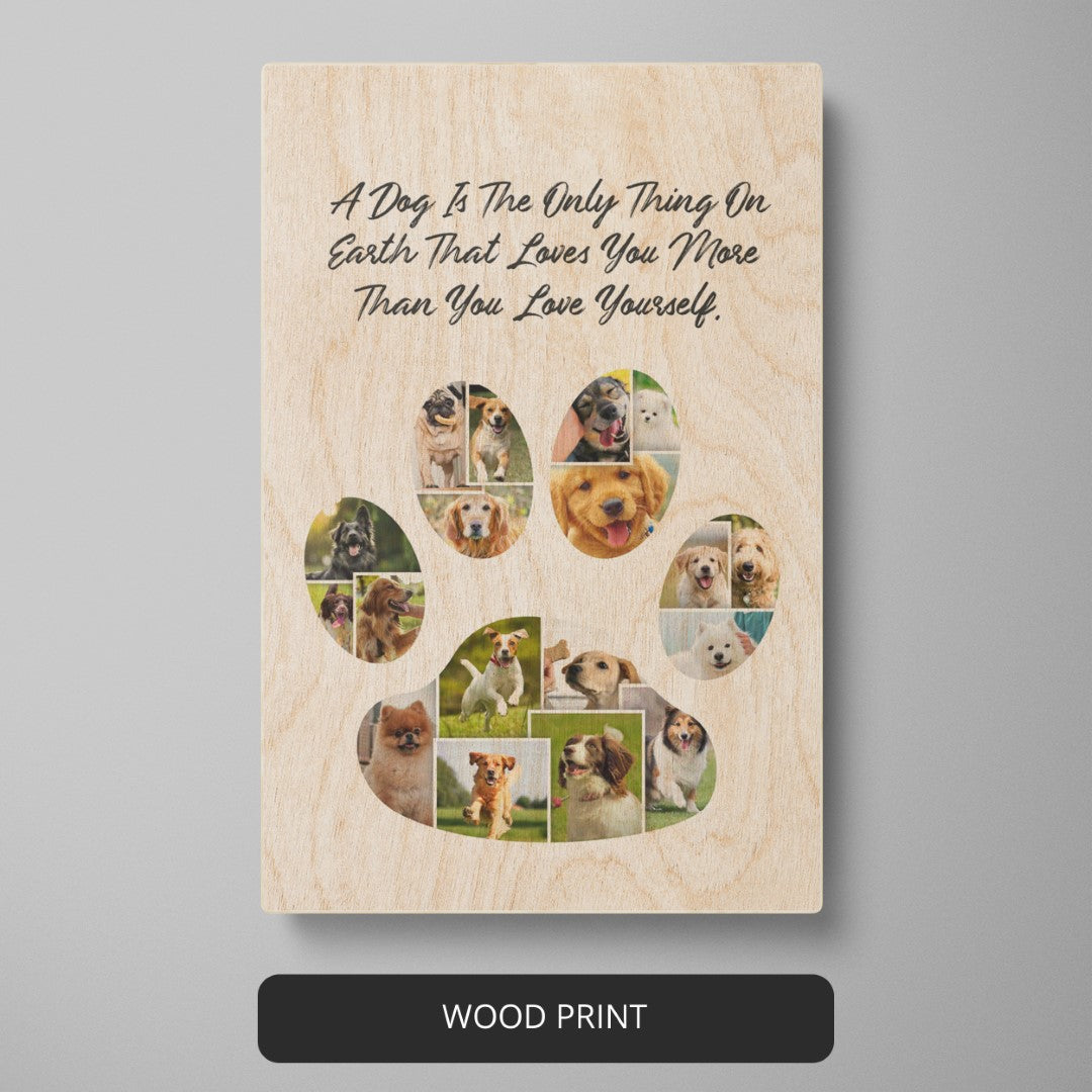 Dog Paw Print Wall Art: Beautifully Crafted Dog Themed Wall Art for Dog Lovers