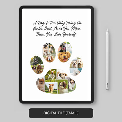 Dogs Paw Photo Collage: Celebrate the Unconditional Love of Your Canine Companion
