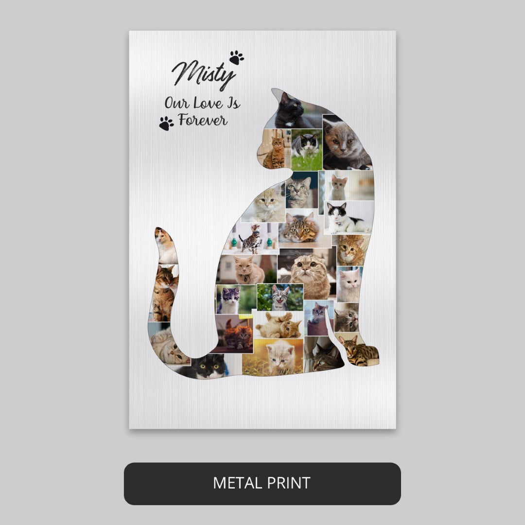 Best Gifts for Cat Lovers: Personalized Cat Collage - Cat Poster for the Ultimate Cat Enthusiast