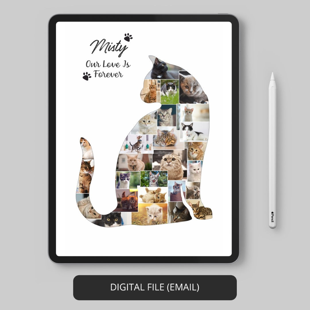 Cat Themed Gifts: Personalized Cat Collage - Capture Precious Moments for Cat Enthusiasts