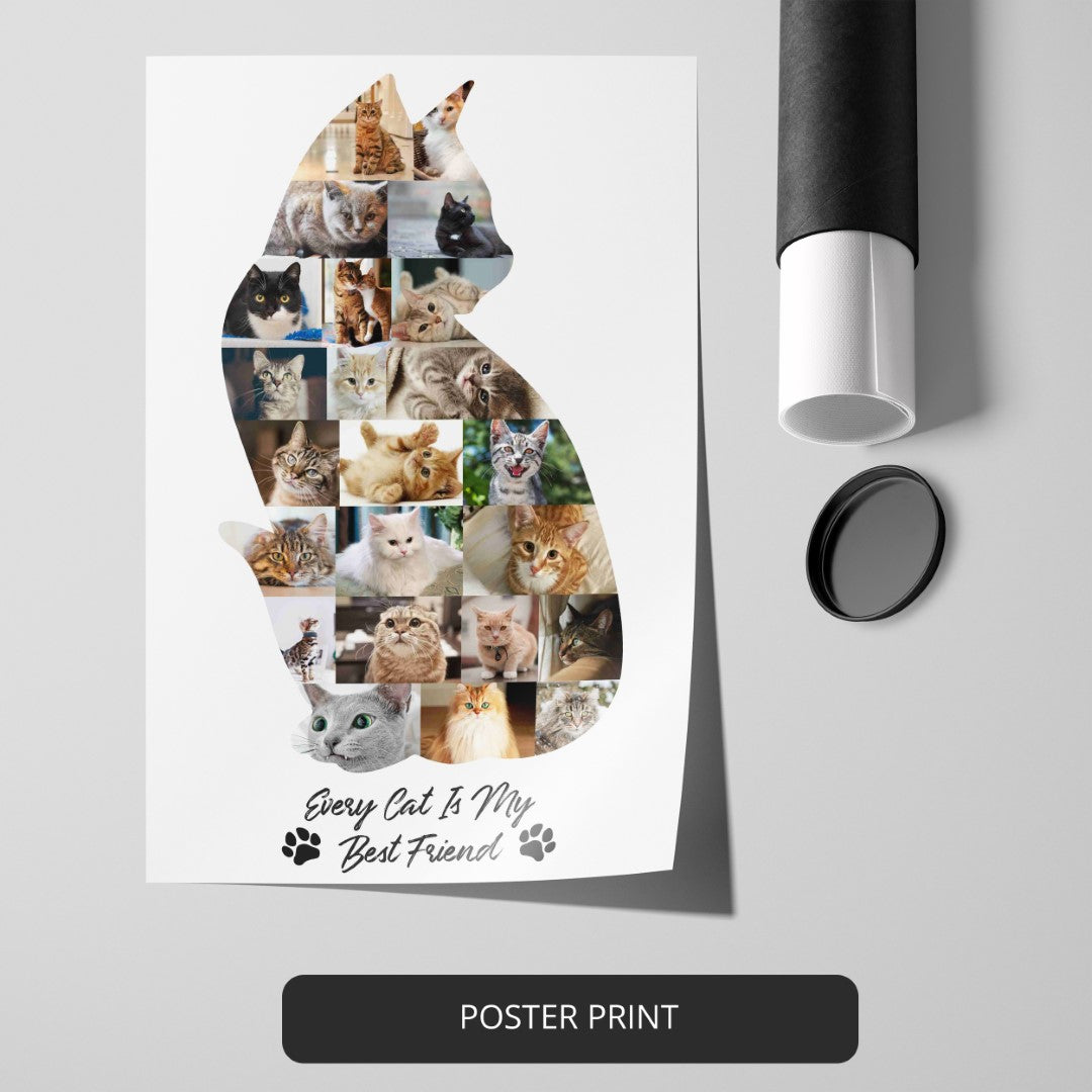 Personalized Cat Collage: Perfect Cat Mom Gift Idea