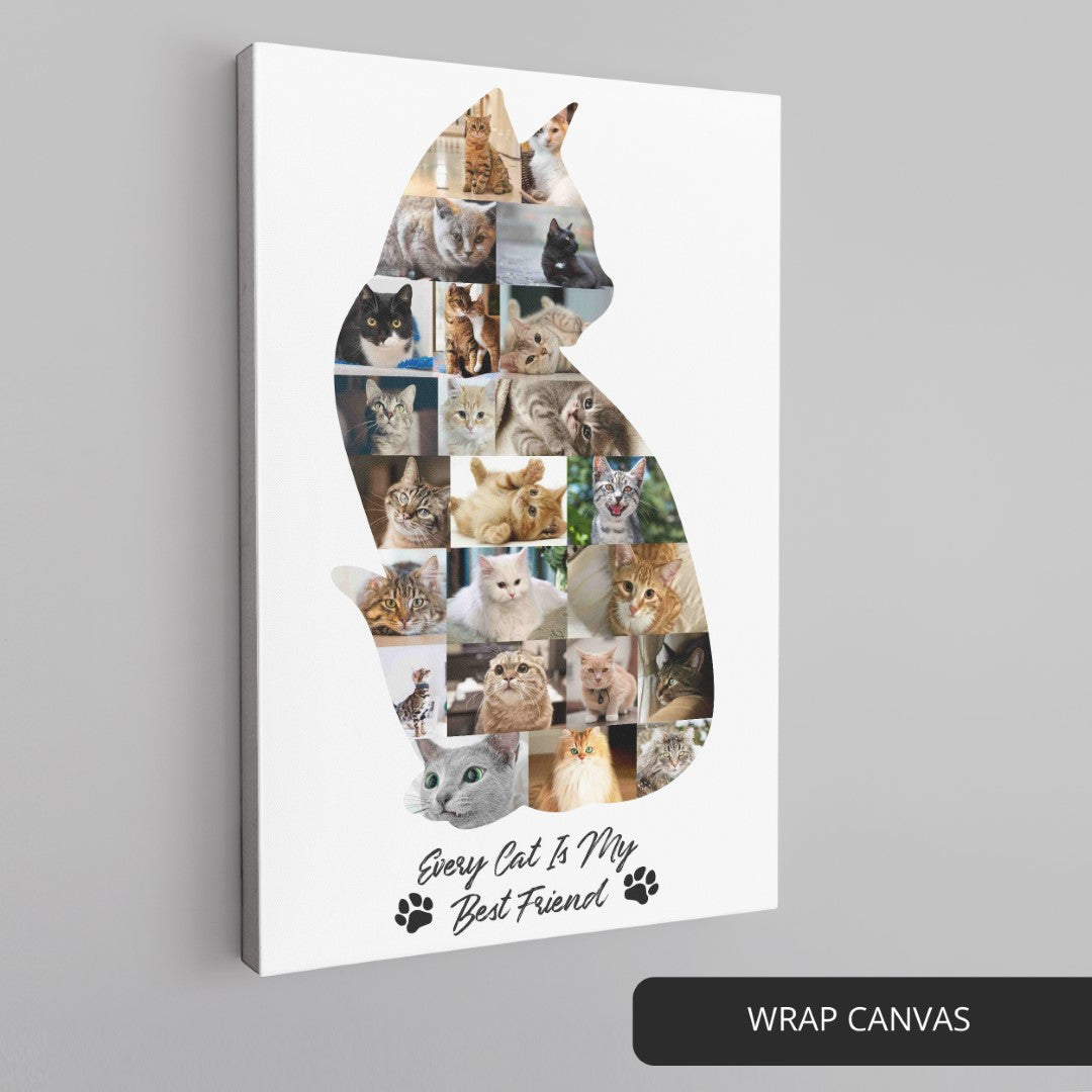 Cat Themed Gifts: Custom Photo Collage for Cat Lovers