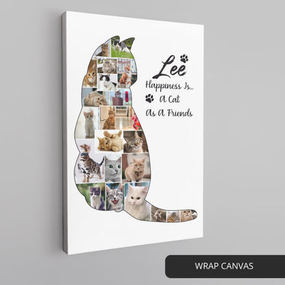 Personalized Cat Gifts: Customized Cat Collage Art