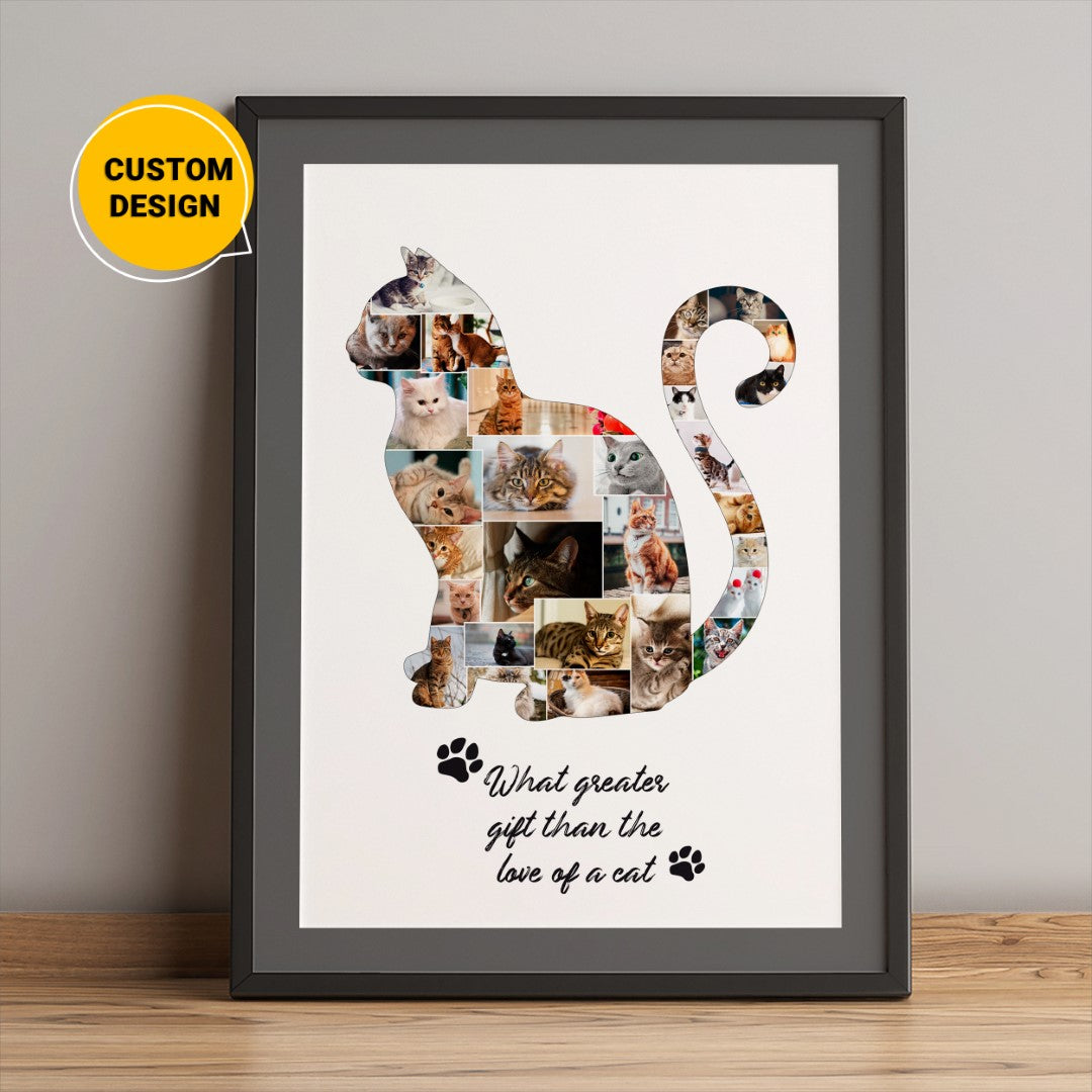 Adorable Cat Gifts: Personalized Photo Collage for Cat Lovers