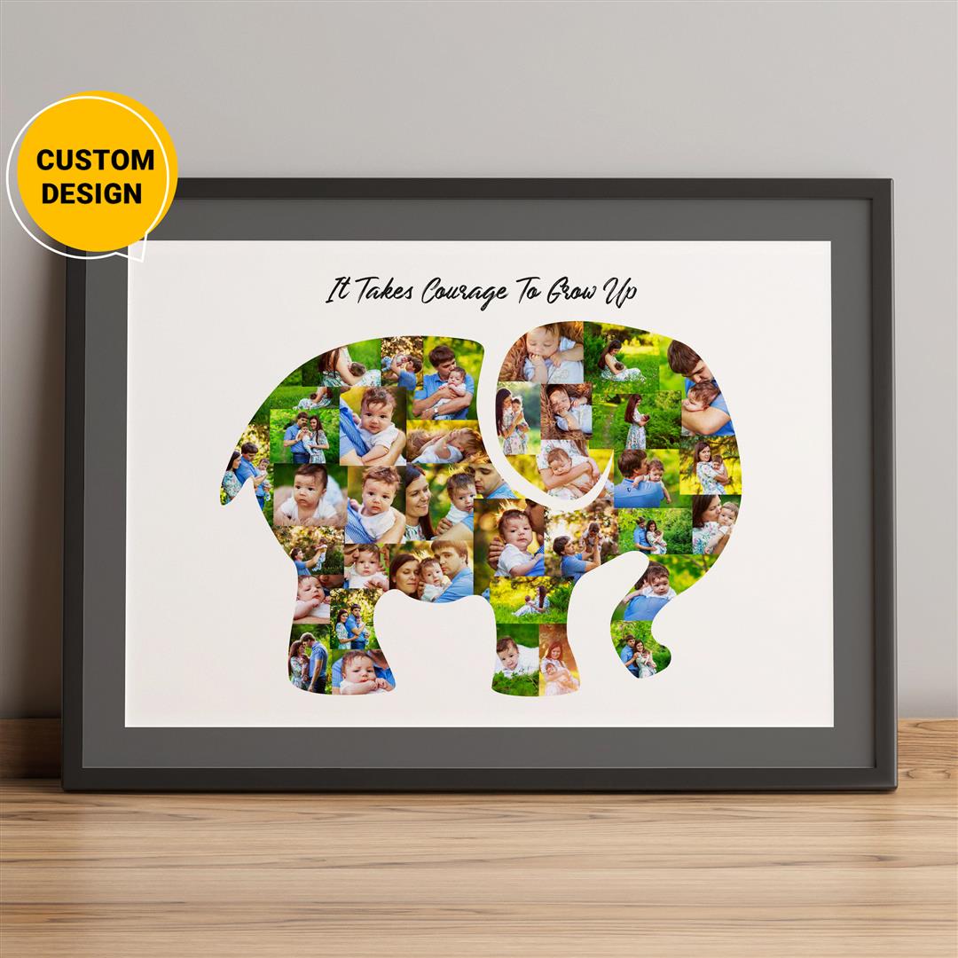 Personalized Photo Collage - Best White Elephant Gifts and Elephant Decor