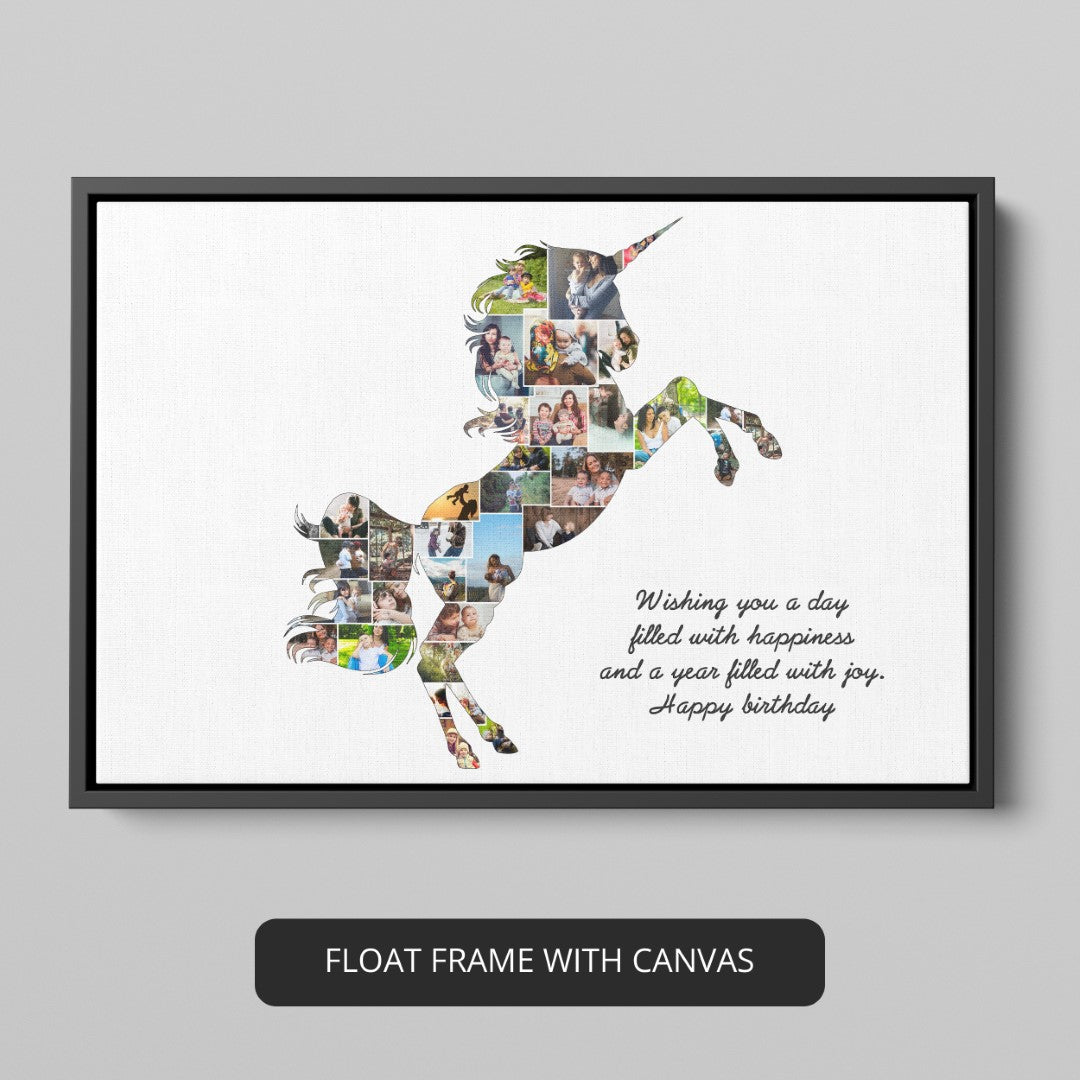 Unicorn Gifts for Girls: Stunning Personalized Collage Wall Decor