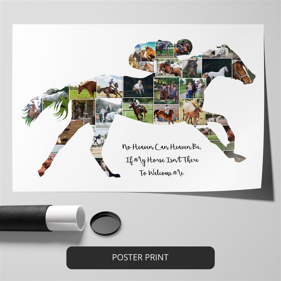 Captivating Horse Riding Pictures: Personalized Photo Collage