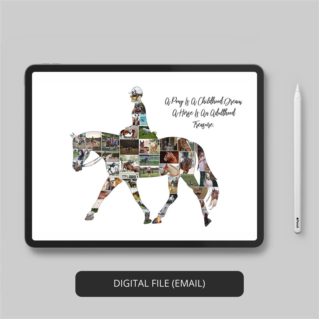 Horse Gifts for Girls: Delight Young Horse Riders with Our Collage Masterpiece