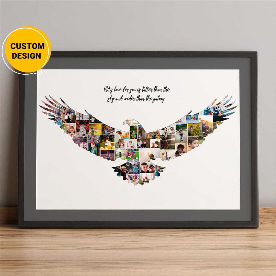 Personalized Eagles Gifts: Custom Photo Collage for Him - Unique and Memorable