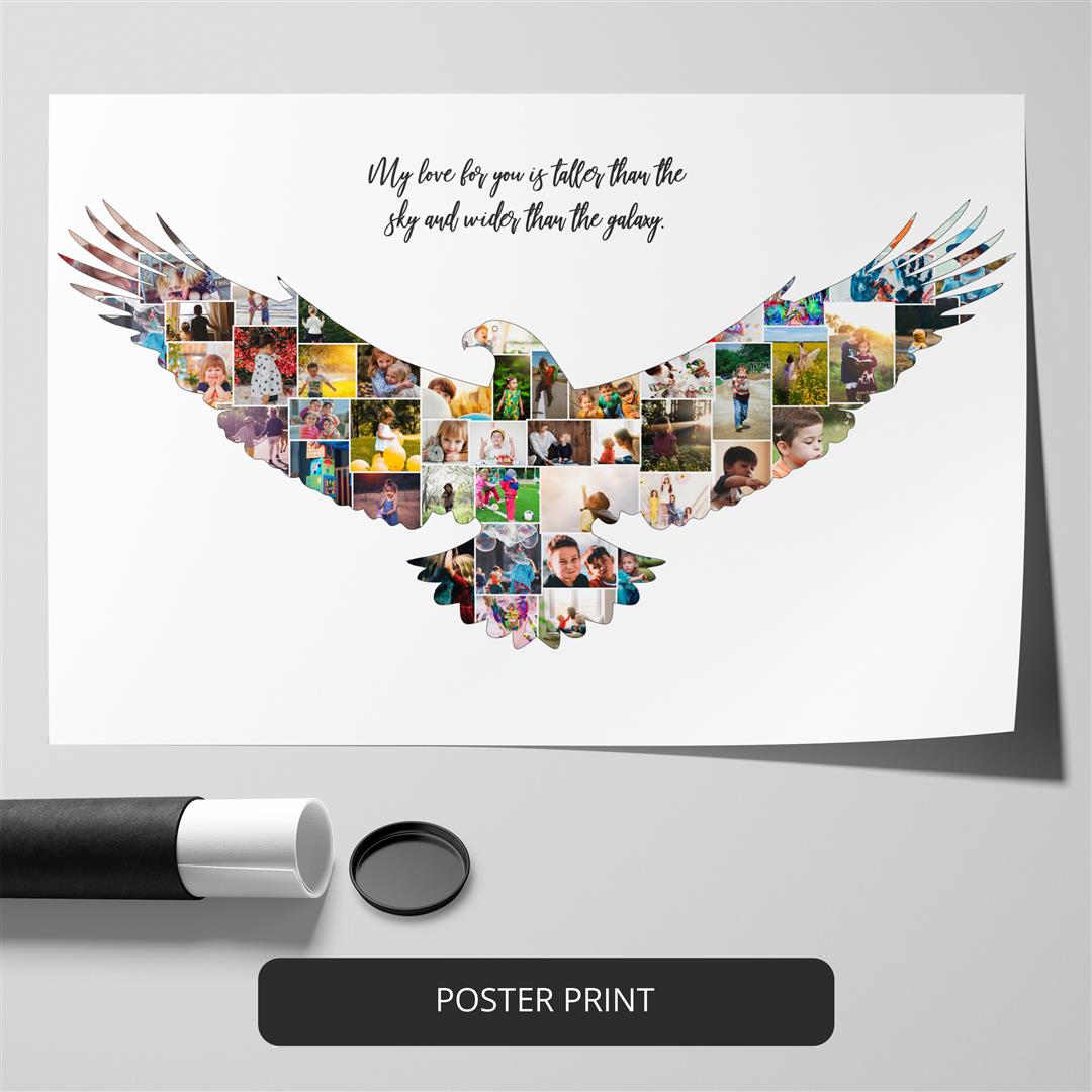 Gifts for Eagles Fans: Personalized Eagle Wall Art - Perfect for Dad