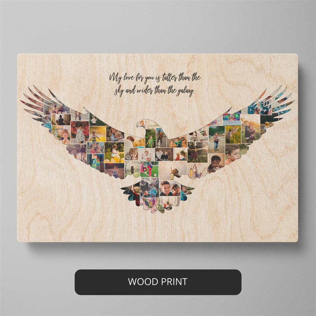 Capture the Spirit: Personalized Eagle Photo Collage - Great Gifts for Him